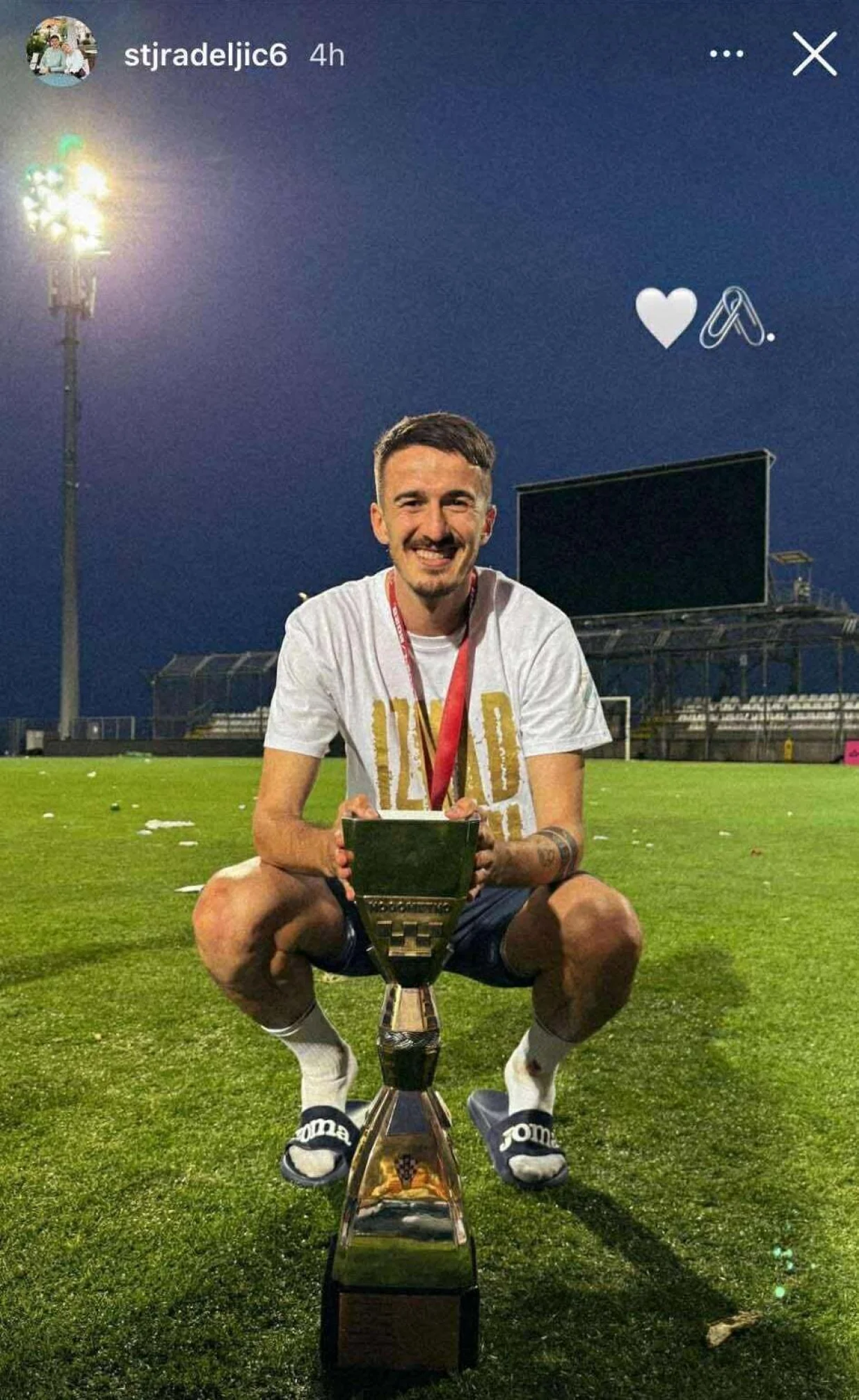 Objava Radeljića na Instagramu (FOTO: Screenshot)