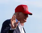 U.S. President Donald Trump wears a "Gulf of America" hat as he departs en route to Florida, at Joint Base Andrews, Maryland, U.S., July 1, 2025. REUTERS/Evelyn Hockstein/Evelyn Hockstein