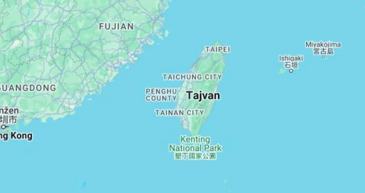 Tajvan mapa/
