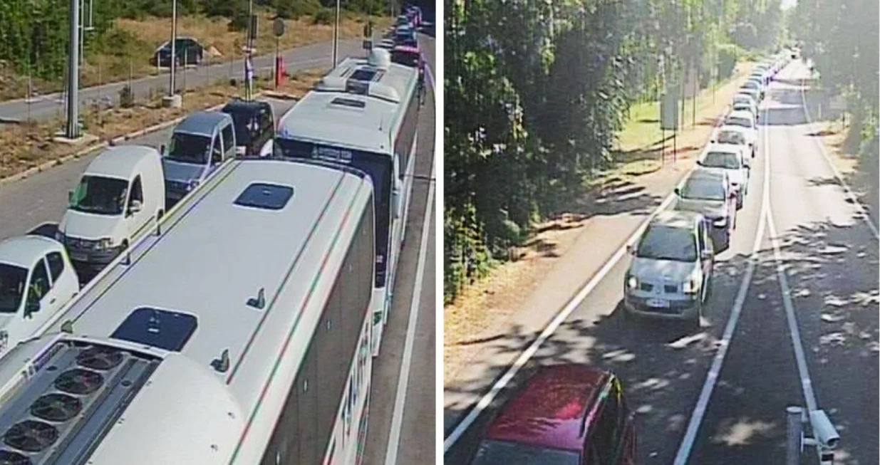 Gužva na graničnim prelazima Doljani i Zupci//