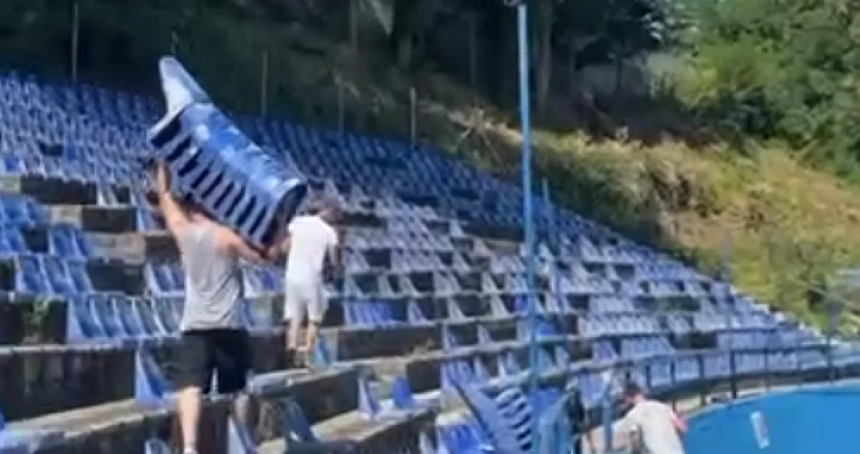 Stadion Grbavica uklanjanje stolica 