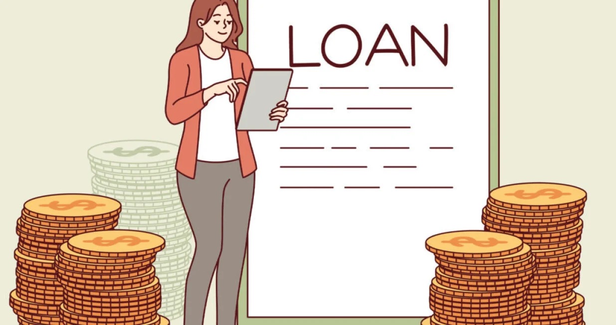 kredit, zaduživanje, ilustracija/