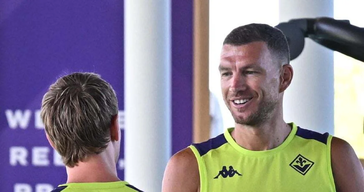 Edin Džeko na treningu Fiorentine (FOTO: Fiorentina)