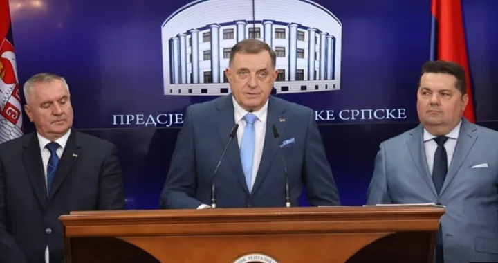 Radovan Višković, Milorad Dodik, Nenad Stevandić/Srna