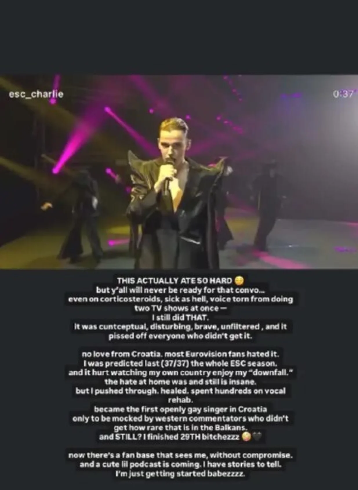 Marko Bošnjak, pjevač rođen u BiH, predstavljao Hrvatsku na Eurosong/Instagram