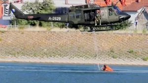 Helikopter OS BiH, gašenje požara, požar na Fortici, požar kod Mostara/Screenshot