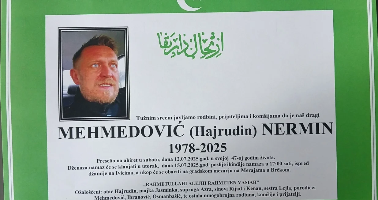 Nermin Mehmedović, dženaza, Brčko/