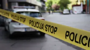 policijska traka dojava ilustracija/