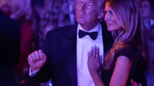 Donald i Melania Trump na dočeku 2025. godine//