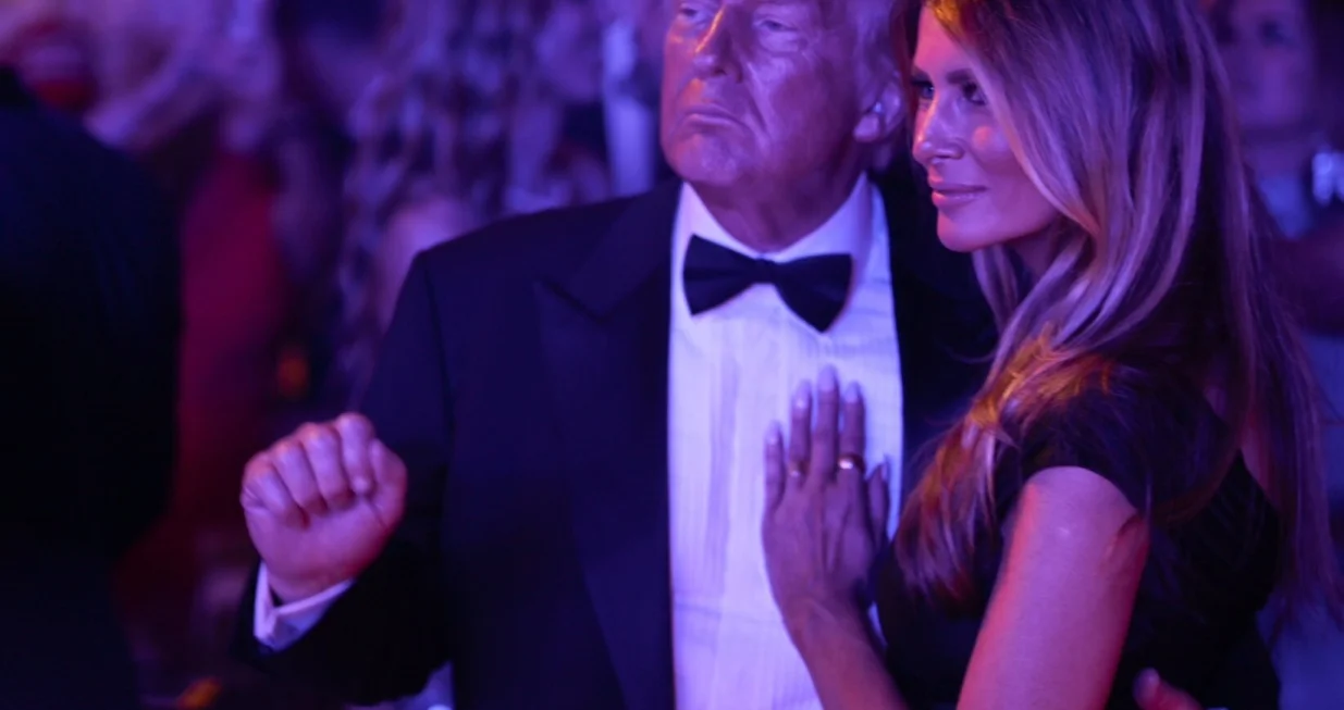 Donald i Melania Trump na dočeku 2025. godine//