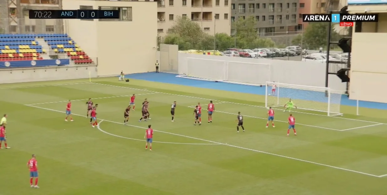 Santa Coloma - Borac (FOTO: Screenshot/Arenasport)