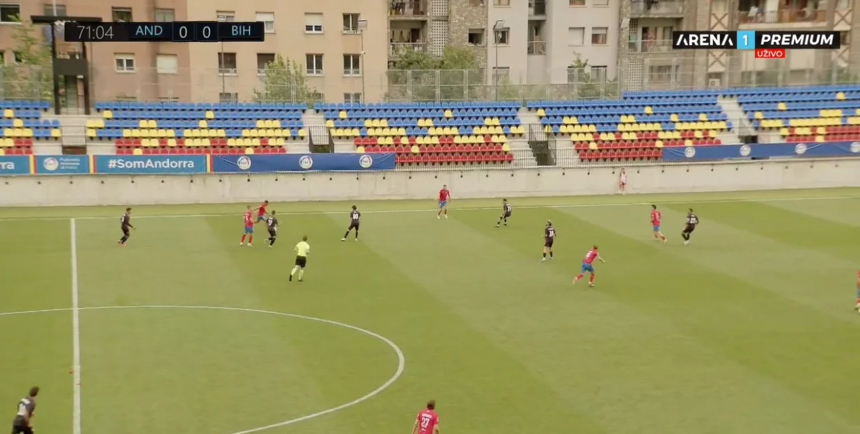 Santa Coloma - Borac (FOTO: Screenshot/Arenasport)