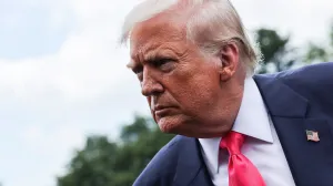 U.S. President Donald Trump speaks with reporters, as he departs for travel to Pennsylvania from the South Lawn at the White House in Washington, D.C. U.S., July 15, 2025. REUTERS/Jonathan Ernst/Jonathan Ernst