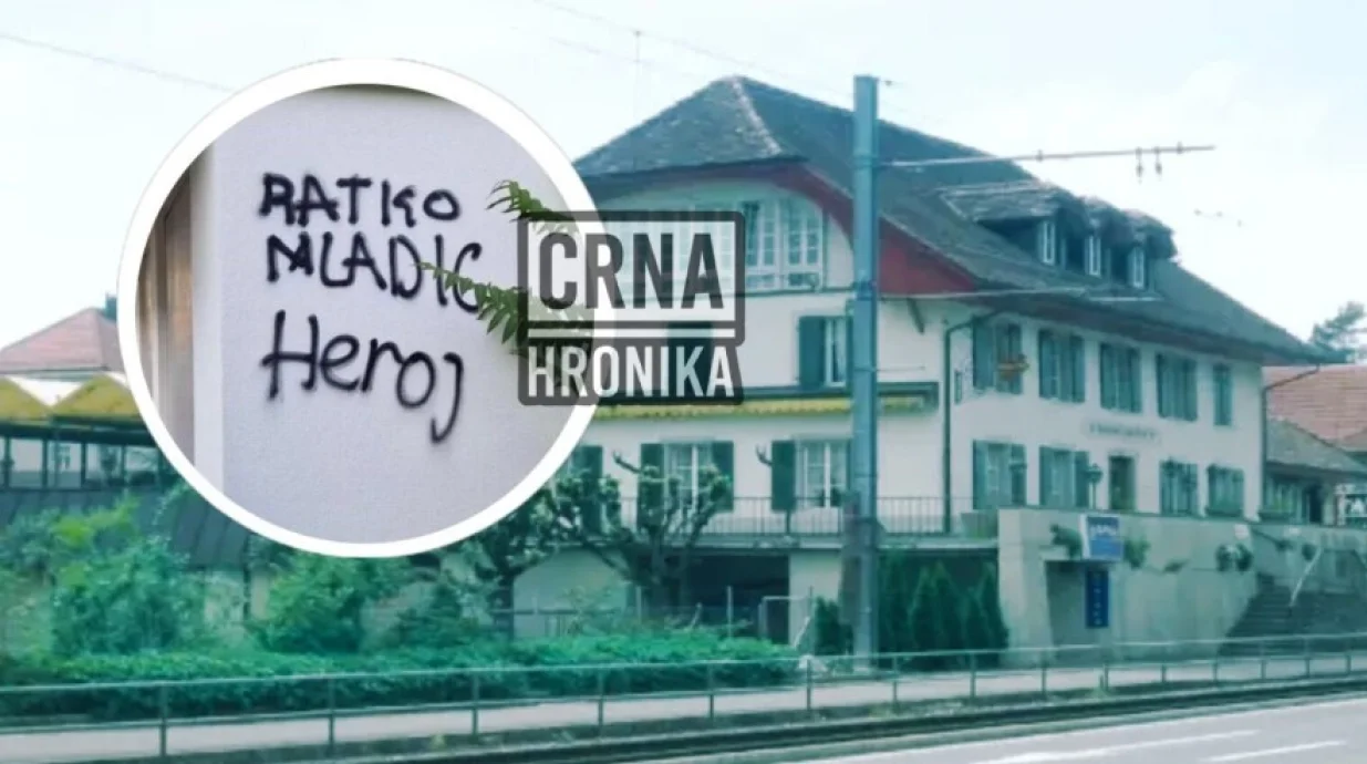 Ratko Mladić - heroj, natpis na džamiji/Crna-hronika.info