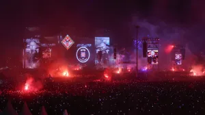 05.07.2025., Zagreb - Koncert Marka Perkovica Thompsona na Hipodromu.Koreografija dronova. Photo: Igor Kralj/PIXSELL/Igor Kralj/pixsell