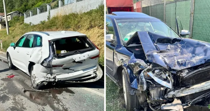 Šteta na vozilima, saobraćajna nesreća na putu Donji Vakuf - Jajce/Neno Murić