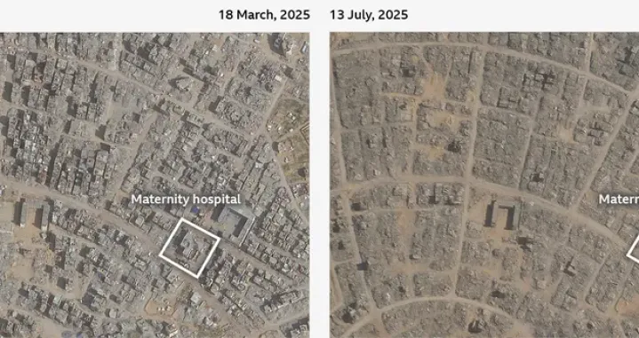 BBC objavio šokantne snimke iz Gaze, Izrael sve "poravnao"/Planet Labs Pbc