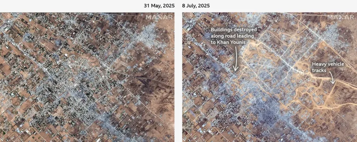 BBC objavio šokantne snimke iz Gaze, Izrael sve "poravnao"/Planet Labs Pbc