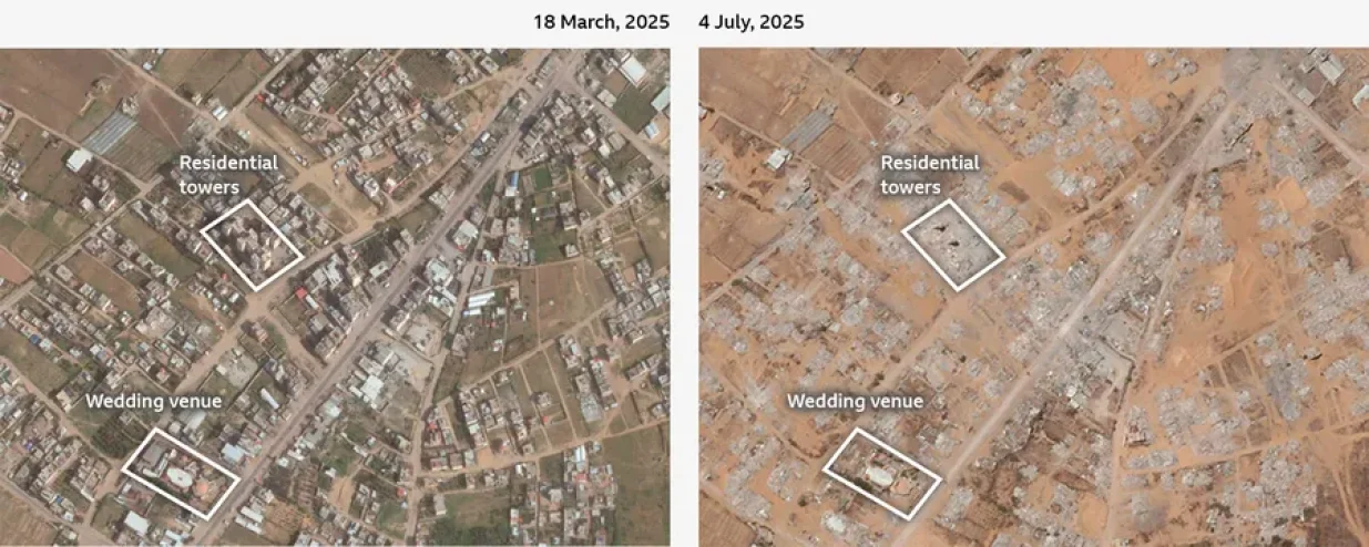 BBC objavio šokantne snimke iz Gaze, Izrael sve "poravnao"/Planet Labs Pbc