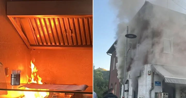 Požar u ugostiteljskom objektu u Zenici nakon što se friteza zapalila/Urban Grill 2