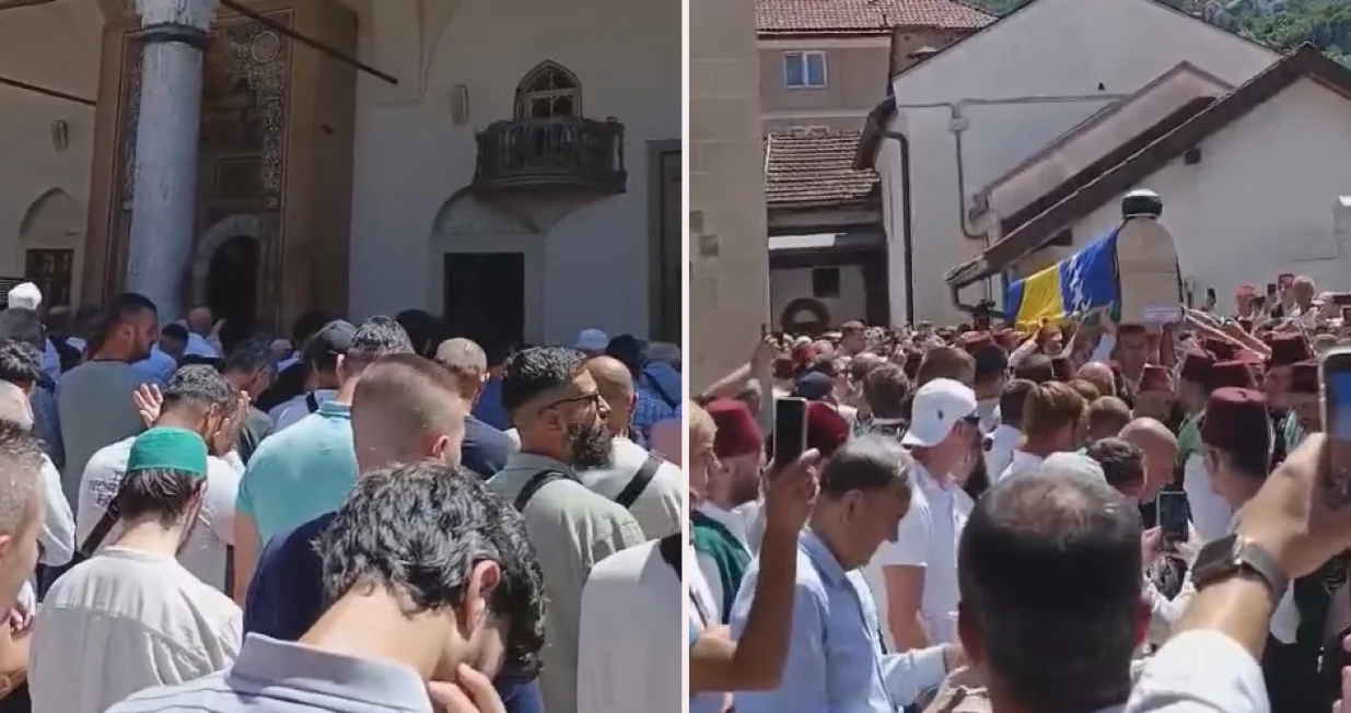 Halil brzina klanjana dženaza u begovoj džamiji/Screenshot