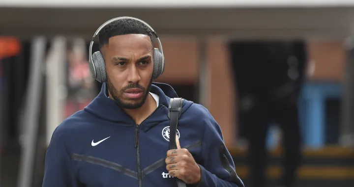 epa10217625 Pierre-Emerick Aubameyang of Chelsea arrives for the English Premier League soccer match between Crystal Palace and Chelsea FC in London, Britain, 01 October 2022. EPA/Vincent Mignott EDITORIAL USE ONLY. No use with unauthorized audio, video, data, fixture lists, club/league logos or 'live' services. Online in-match use limited to 120 images, no video emulation. No use in betting, games or single club/league/player publications