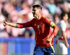 Berlin, Njemačka - 15. jun 2024: Alvaro Morata iz Španije slavi nakon što je postigao gol na utakmici Grupe B Evropskog prvenstva 2024. (EURO 2024) između Španije i Hrvatske na Olimpijskom stadionu u Berlinu. (Halil Sağırkaya - Anadolu Agency)