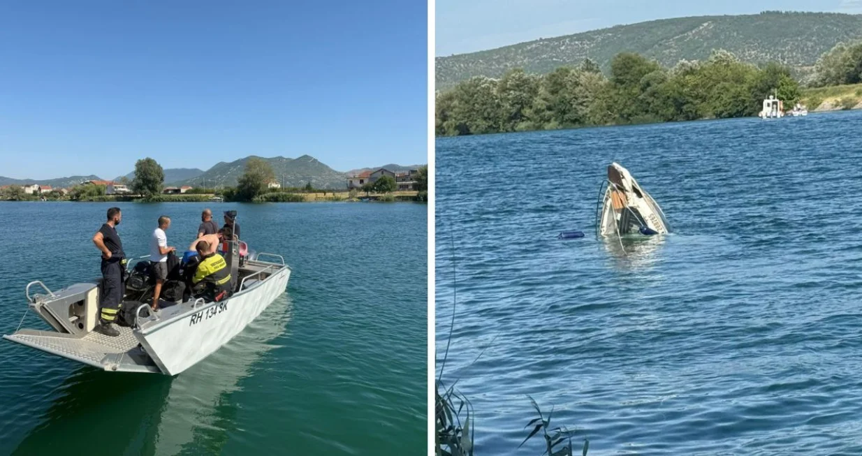 Detaljna potraga nakon što je potonuo gliser u Neretvi/Javna Vatrogasna Postrojba Metković