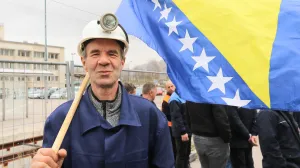 Protest rudara ispred vlade federacije BiH/Senad Gubelić