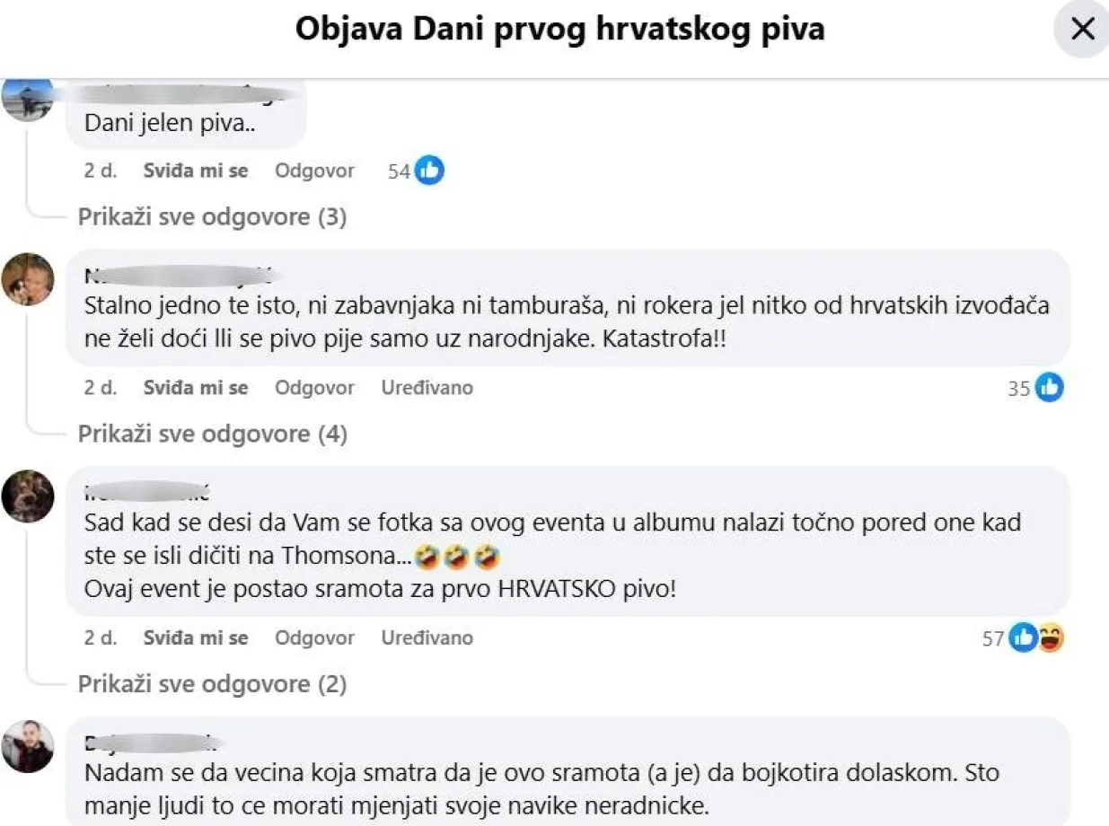 Dani hrvatskog piva, Osijek, pjevači na manifestaciji, građani nezadovoljni izborom pjevača/Index.hr