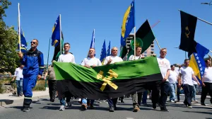 Protesti zeničkih rudara ispred Vlade FBiH/Damir Deljo