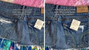 Vintage suknja u second hand prodavnici, u džepu ulaznica za kino/Screenshot