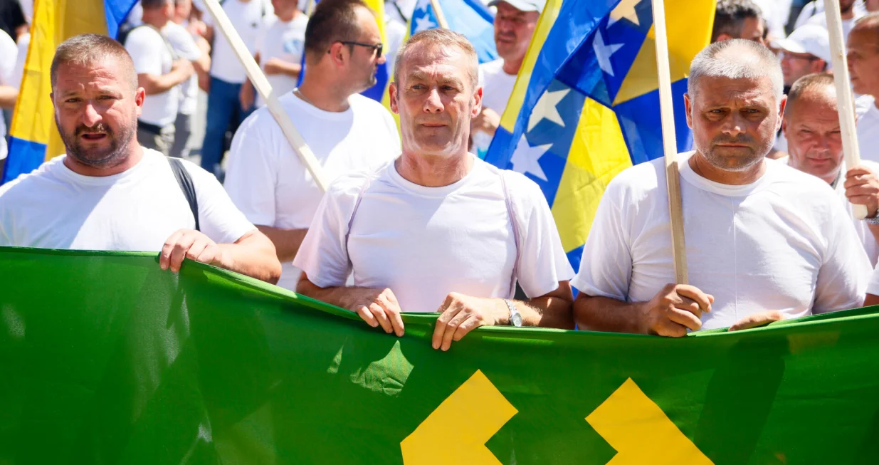 Protesti zeničkih rudara ispred Vlade FBiH/Damir Deljo