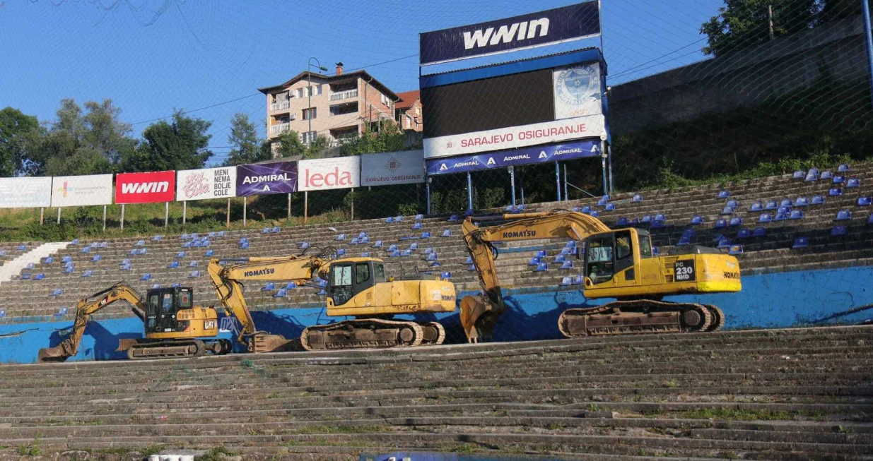 Početak izgradnje južne tribine stadiona Grbavica