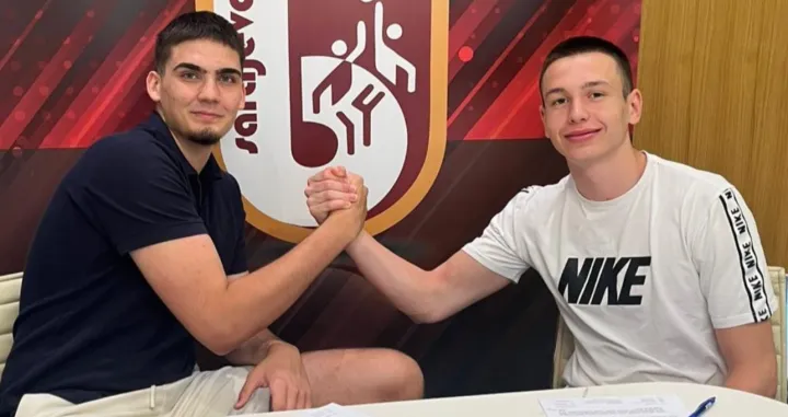 Miljan Klještan i Eman Jašarević (FOTO: KK Bosna)