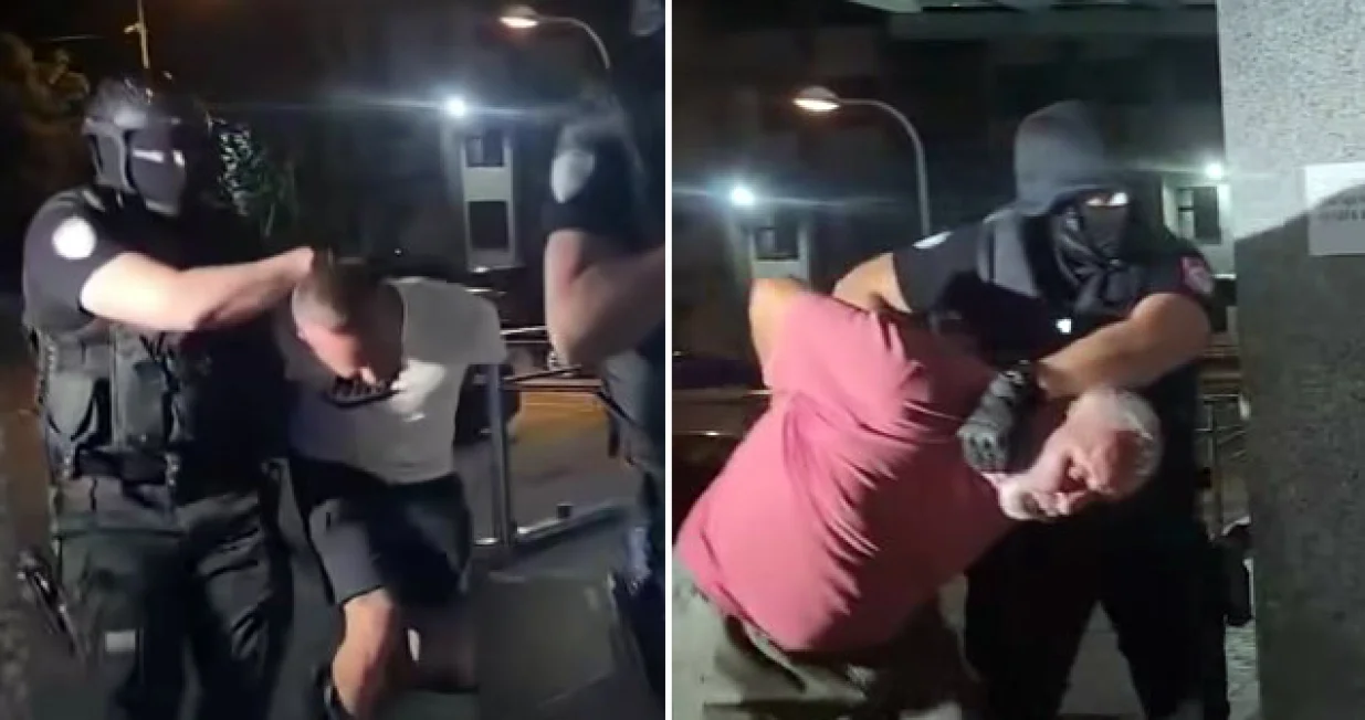 uhapšeni u akciji Insajder, privođenje u tužilaštvo - Jovica Grujić i Stanivoje Žutić /Screenshot/ATV/Screenshot/atv