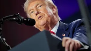 U.S. President Donald Trump delivers remarks on artificial intelligence at the "Winning the AI Race" Summit in Washington D.C., U.S., July 23, 2025. REUTERS/Kent Nishimura/Kent Nishimura