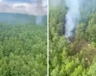 Smoke rises at the crash site of an Angara Airlines An-24 passenger plane near Tynda in the Amur Region, Russia July 24, 2025, in this still image taken from video. Federal Air Transport Agency/Handout via REUTERS ATTENTION EDITORS - THIS IMAGE HAS BEEN SUPPLIED BY A THIRD PARTY. NO RESALES. NO ARCHIVES. MANDATORY CREDIT./Federal Air Transport Agency