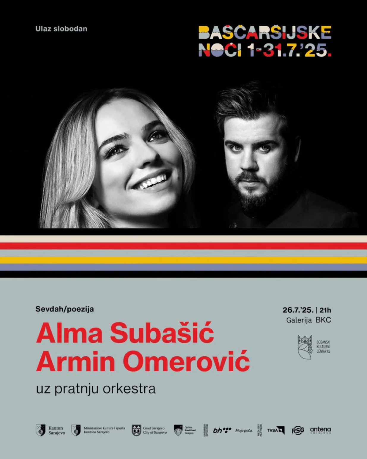 Veče sevdaha i poezije u Galeriji BKC-a: Alma Subašić & Armin Omerović/