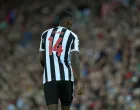 epa10150696 Newcastle's Alexander Isak in action during the English Premier League soccer match between Liverpool FC and Newcastle United in Liverpool, Britain, 31 August 2022. EPA/PETER POWELL EDITORIAL USE ONLY. No use with unauthorized audio, video, data, fixture lists, club/league logos or 'live' services. Online in-match use limited to 120 images, no video emulation. No use in betting, games or single club/league/player publications