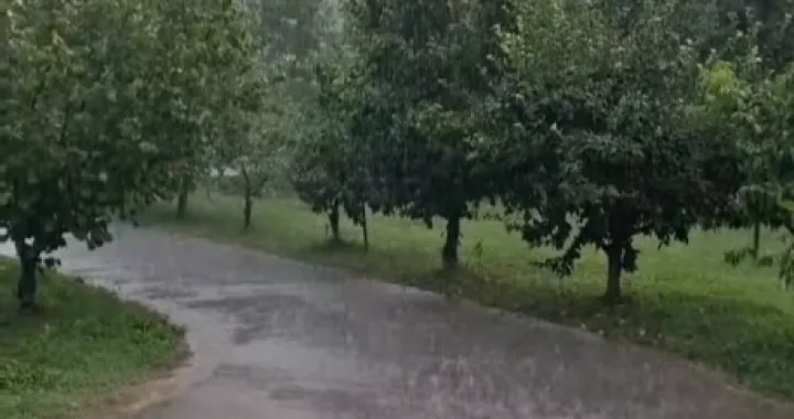 Kiša u Gradišci, Gradiška, Krajina, pljusak, osvježenje/Prtsc