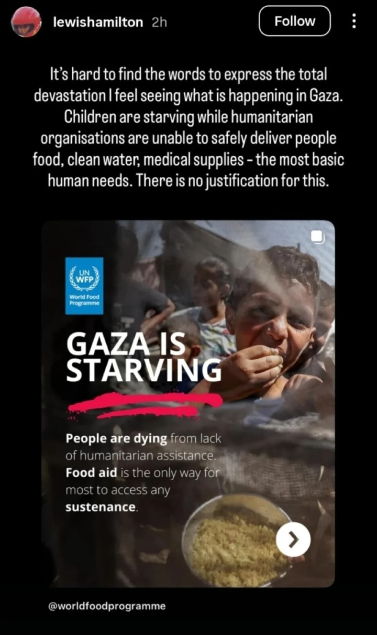 Objava Lewisa Hamiltona