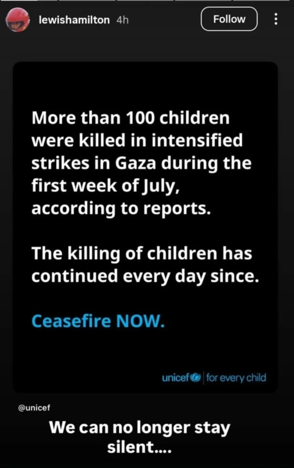 Objava Lewisa Hamiltona