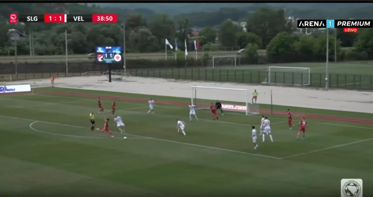 Gol Jovića za 2:1 (FOTO: Screenshot/Arena Sport)