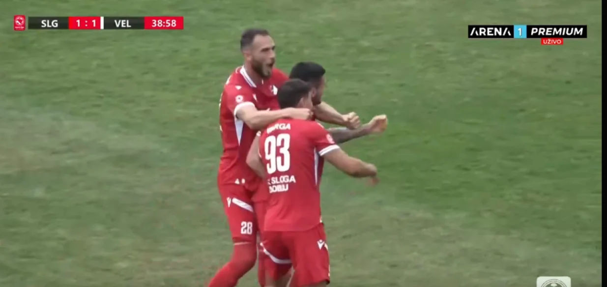 Gol Jovića za 2:1 (FOTO: Screenshot/Arena Sport)