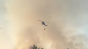 Helikopter OS BiH, gašenje požara, Prozor-Rama/Prtsc