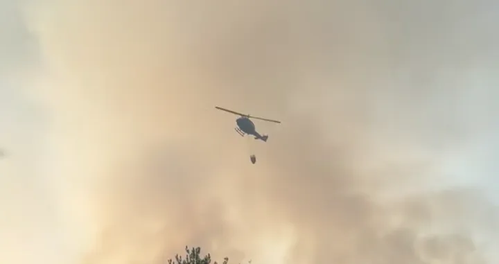 Helikopter OS BiH, gašenje požara, Prozor-Rama/Prtsc