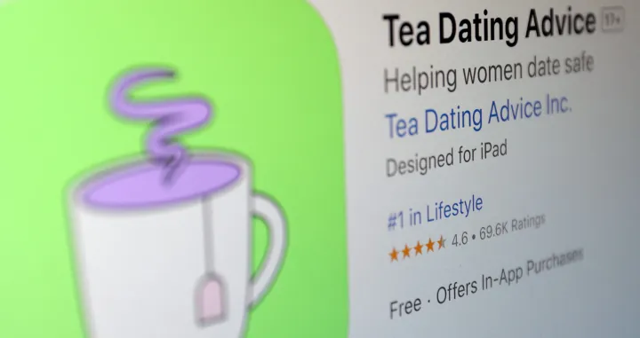  Tea app logo is seen in this illustration taken July 26, 2025. REUTERS/Dado Ruvic/Illustration/Dado Ruvic