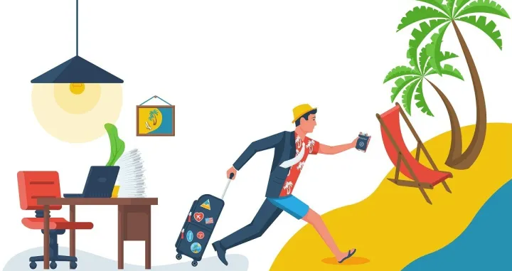 godišnji odmor ilustracija/