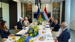 Dragan Čović u posjeti Mađarskoj, Budimpešta, Mađarska, razgovor sa ministrom vanjskih poslova Mađarske Peterom Szijjartom/X.com